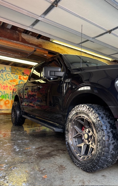 F-150 in garage